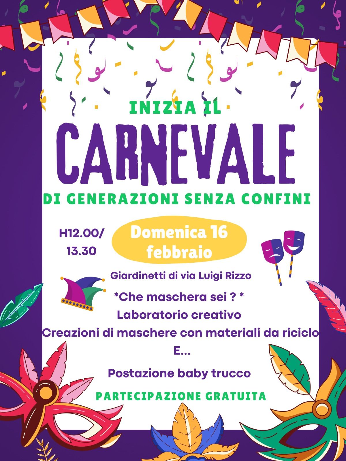 INIZIA IL CARNEVALE